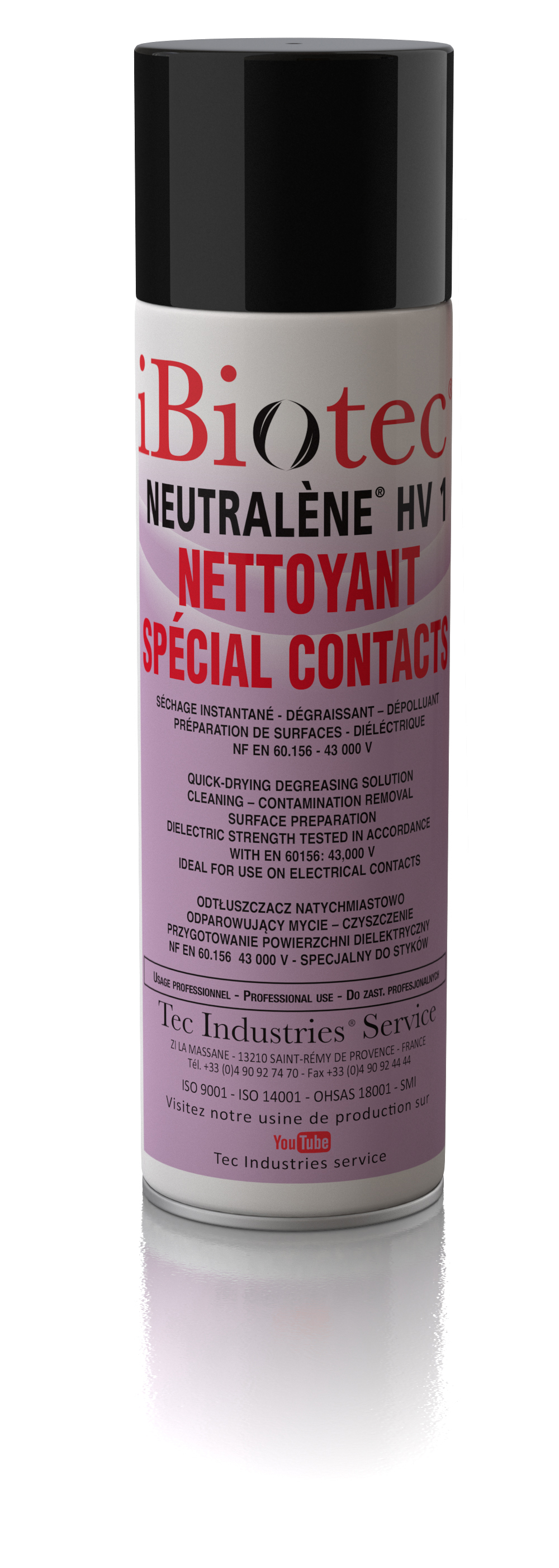 Contact cleaning aerosol, contact cleaner, electronic cleaner, electrical equipment cleaner, aerosol non-flammable degreaser, dielectric solvent De-oxidising degreasing solvent aerosol, special for electronic and electrical contacts. Immediate-evaporation dry cleaner. Dielectric. No effect on plastics, impregnation and tropicalisation resins, contact cleaner aerosol, contact cleaner, electronic cleaner, electrical equipment cleaner, non-flammable aerosol degreaser, dielectric solvent. Special contact cleaner. Special contact aerosol. Dielectric aerosol. Dielectric dry solvent. Solvent for electronics, solvent for electrical equipment. Aerosol manufacturers. Aerosol suppliers. Plastic-compatible solvent. Dry degreaser. Contact degreaser. Contact de-oxidiser.